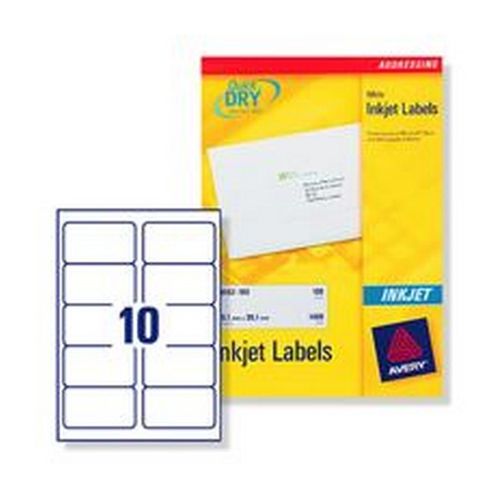 Avery+Inkjet+Address+Labels+10+Per+Page+White+100+Sheets