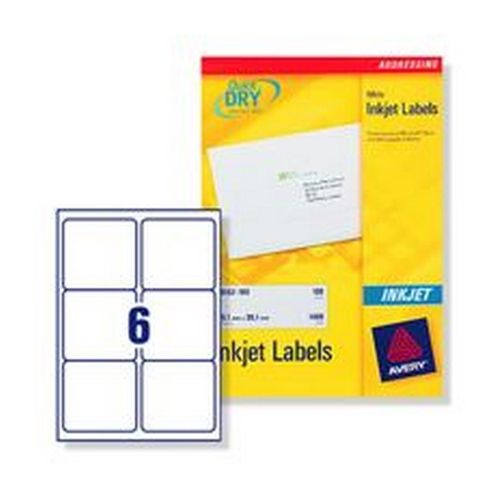 Avery+Inkjet+Parcel+Labels+6up+White+Pack+100