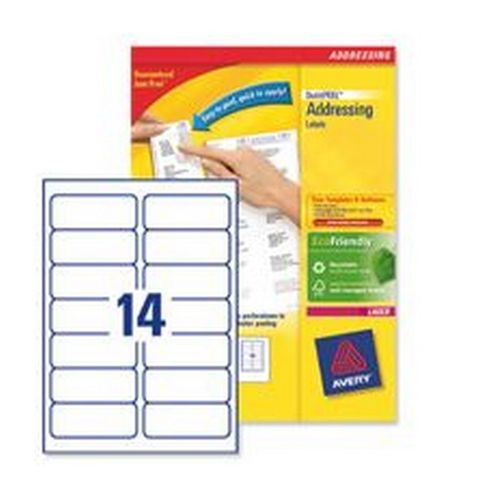 Avery+Laser+Labels+14+Per+Sheet+14x500mm+White+Pack+500
