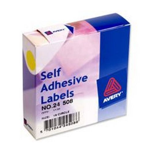 Avery+Coloured+Labels+In+Dispensers+Yellow+1120+Labels+Size+19mm+Diameter