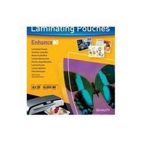 Fellowes+Glossy+Laminating+Pouches+80+microns+A3+Box+100