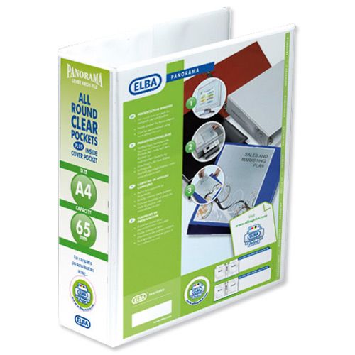 Elba+Panorama+Presentation+Lever+Arch+File+A4+70mm+White