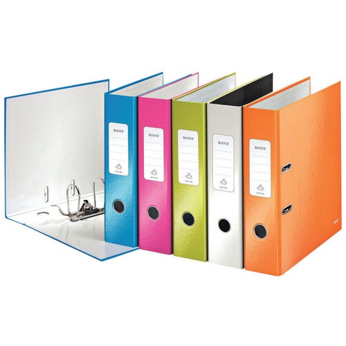 Leitz+Wow+Leverarch+File+180+A4+80mm+Assorted+Pack+10