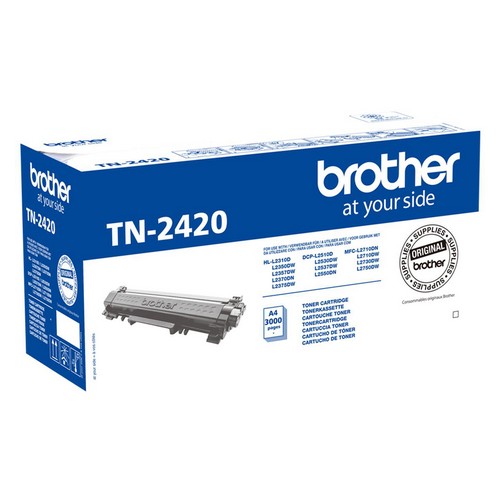 Brother+TN2420+Black+Toner+Cartridge+Yield+3000+Pages