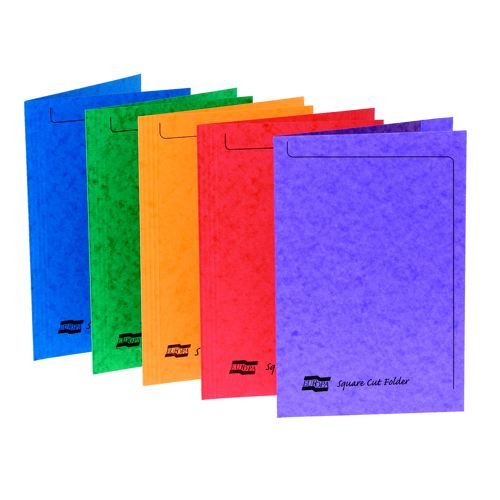 Europa+Square+Cut+Folder+Foolscap+Assorted+Colours+Pack+50
