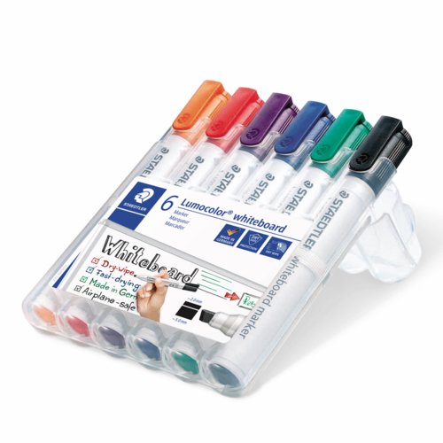 Steadtler+Lumcolor+Whiteboard+Markers+Pack+Of+6+Assorted