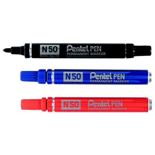 Pentel+N50+Permanent+Marker+Bullet+Tip+Black