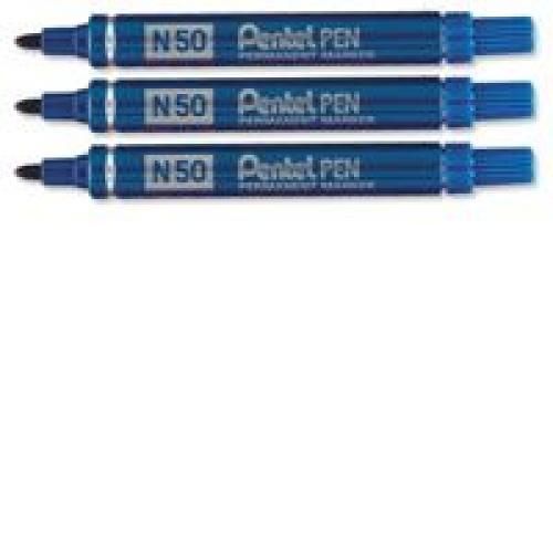 Pentel+N50+Permanent+Marker+Bullet+Tip+Blue