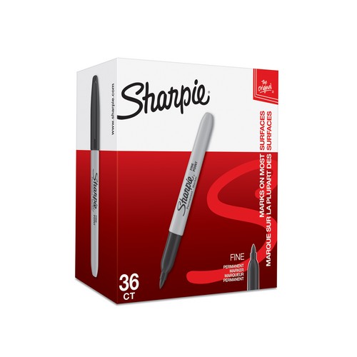 Sharpie+Fine+Permanent+Marker+Black+Pack+of+36+2025040