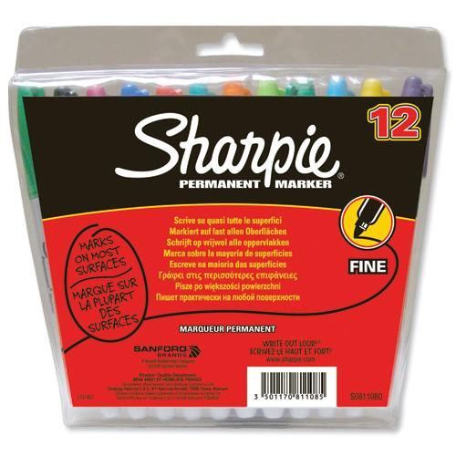 Sharpie+Fine+Point+Permanent+Marker+Assorted+Pack+12