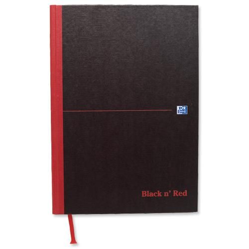 Black+N+Red+Matt+Casebound+Hardback+Notebook+Plain+192P+A4