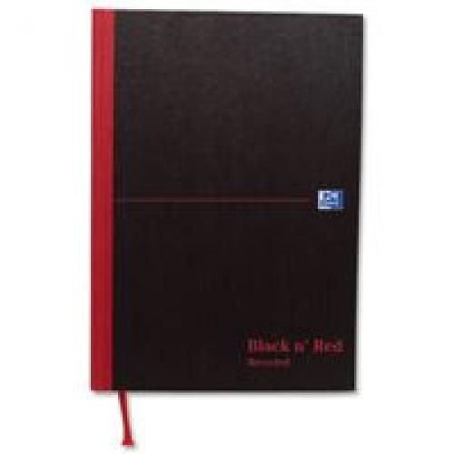 Black+N+Red+Recycled+Notebook+A5+Casebound
