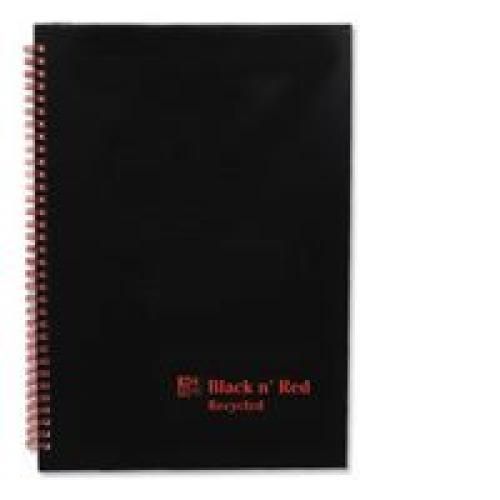Black+N+Red+Recycled+Notebook+A5+Wirebound