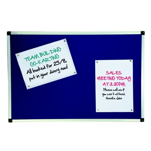 Initiative+Noticeboard+900x600mm+%283x2%26apos%3B%29+Aluminium+Frame+Blue
