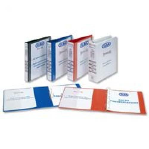 Elba+PVC+Panorama+A4+4+D+Ring+Presentation+Binder+65mm+Capacity+White