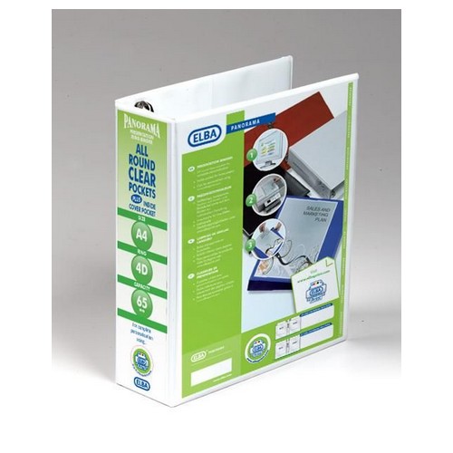 Elba+Presentation+Binder+Panorama+A4+4dr65+White