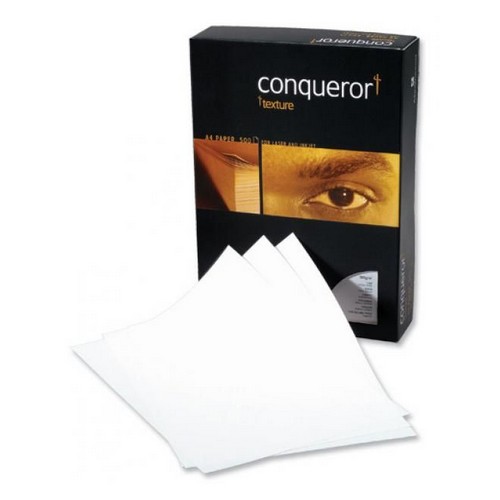 Conqueror+Paper+Texture+Laid+High+White+FSC4+A4+210x297mm+100Gm2+Watermarked+Pack+500
