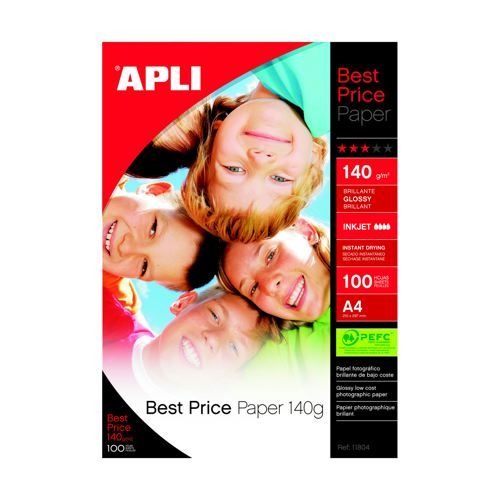 Apli+Best+Price+Glossy+Paper+Paper+A4+140gsm+100+Sheets