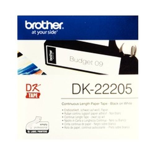 Brother+DK22205+Paper+Label+62mm+%28W%29+x+30.48M+%28L%29