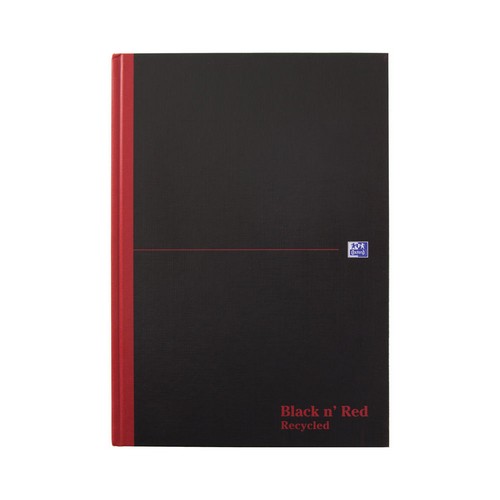 Black+n+Red+A4+Recycled+Casebound+Notebook