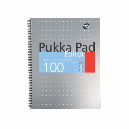 Pukka+Pad+Writing+Pads+Editor+Metallic+A4+80gsm+100+Pages