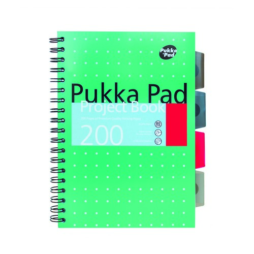 Metallic+Project+Book+B5+%28250+X+176mm%29+80Gsm+Ppr+%26+Includes+Colour+Coded+RePositionable+Dividers+3s