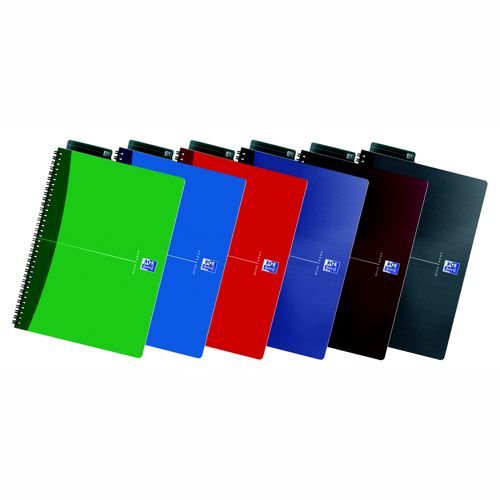 Oxford+Office+Wirebound+Polypropylene+Notebook+A5+Pack+5