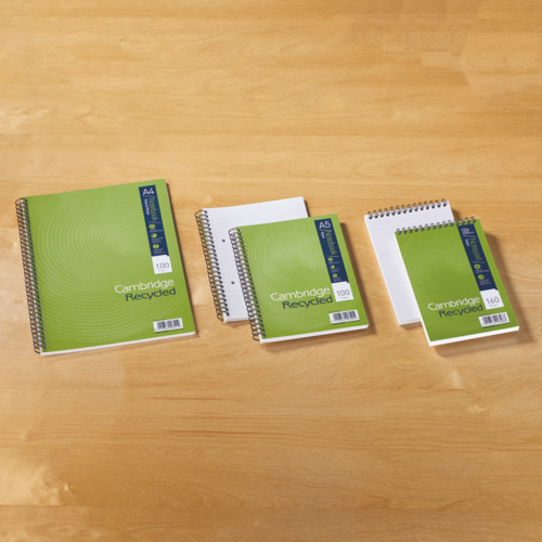 Cambridge+Recycled+Wirebound+Card+Cover+Notebook+200+Pages+A4%2B