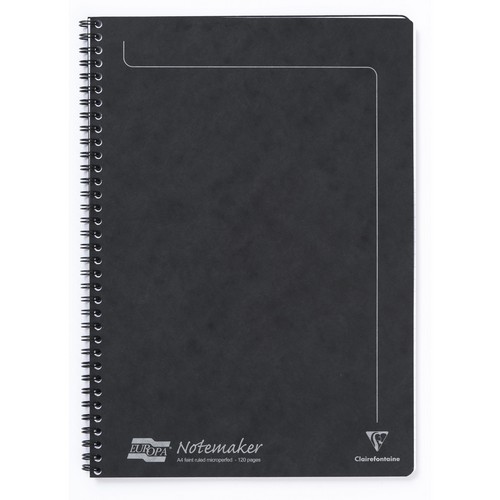 Europa+Notemaker+Sidebound+Notebook+A4+Black