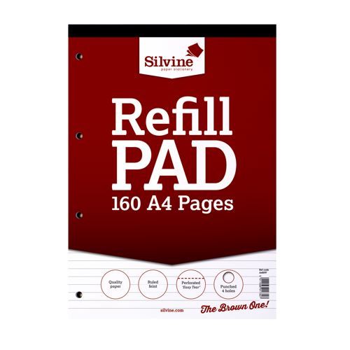Silvine+Refill+Pad+Feint+A4+75gsm+160+Pages