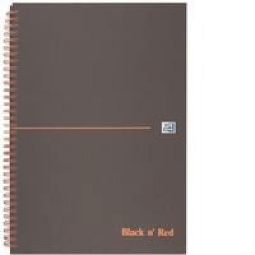 Black+N+Red+Matt+Black+Wirebound+Notebook+Ruled+Perforated+140P+A4