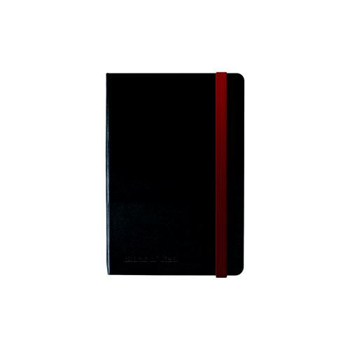 Black+By+Black+n+Red+Casebound+Black+Hard+Cover+Business+Journal+Ruled+With+Numbered+Pages+144P+A6