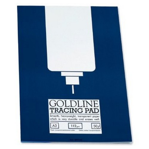 Goldline+A3+Heavyweight+Tracing+Pad+112gsm+Acid+Free+Paper+50+Sheets