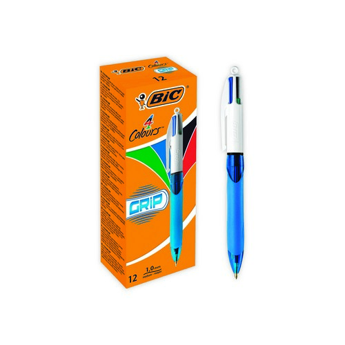 Bic+4+Colours+Comfort+Grip+Ballpoint+Pen+Pack+of+12