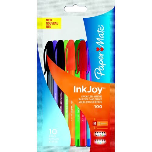 PaperMate+Inkjoy+100+Ball+Point+Pen+Assorted+Pack+of+8