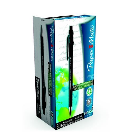 Papermate+Flexgrip+Ultra+Retractable+Value+Pack+Black+Tuck
