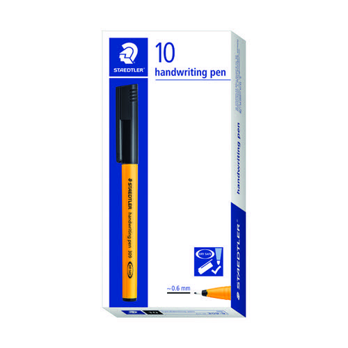 Staedtler+Handwriting+Fineliner+Black+Pack+10