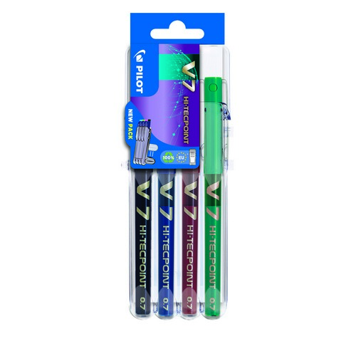 Pilot+Set2Go+V7+Rollerball+Pens+Assorted+%28Pack+of+4%29+S2G573487