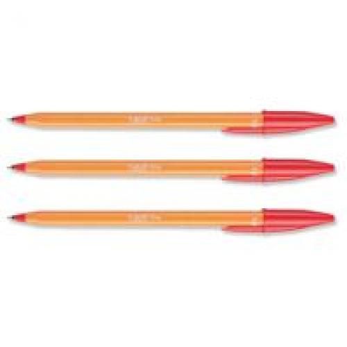 Bic+Orange+Ball+Point+Pen+Fine+Point+Red