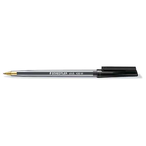 Staedtler+430+Stick+Ball+Point+Pen+Medium+1.0mm+Tip+0.35mm+Line+Black