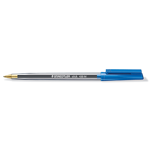 Staedtler+430+Stick+Ball+Point+Pen+Medium+1.0mm+Tip+0.35mm+Line+Blue