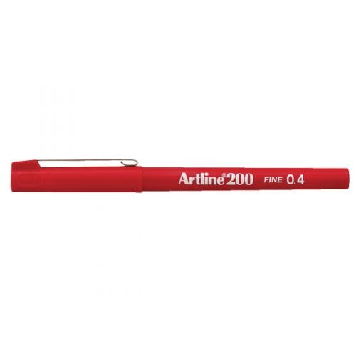 Artline+200+Fineliner+Pen+0.4mm+Red