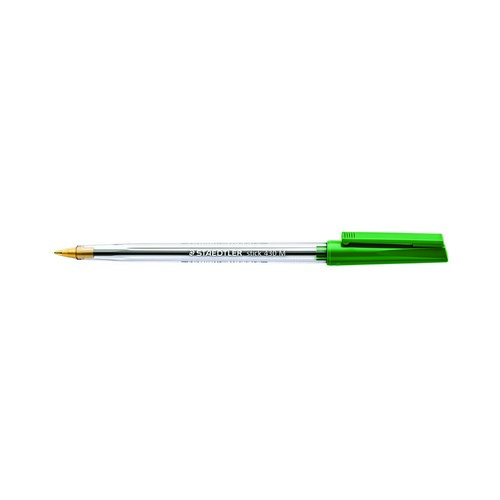Staedtler+Stick+430+Ballpoint+Pen+Green+Pack+of+10+430M-5