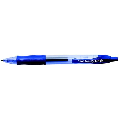 Bic+Gelocity+Gel+Rollerball+Pen+Comfort+Grip+Retractable+0.7mm+Tip+0.3mm+Line+Blue