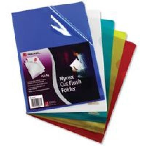 Rexel+Nyrex+PFC%2FA4+Cut+Flush+Open+2+Side+Copy+Safe+Plastic+Folders+A4+Blue+Pack+25