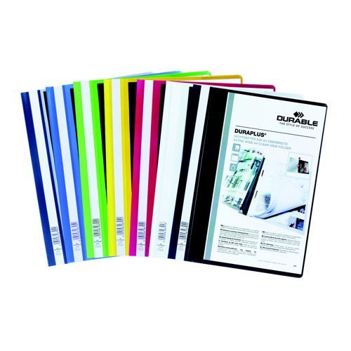 Durable+Duraplus+A4+Folder+Black+Pack+25