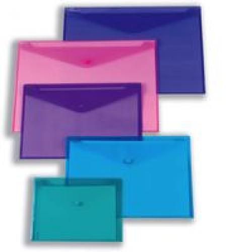 Snopake+Polyfile+Electra+Wallet+File+Polypropylene+A5+Assorted+Pack+5