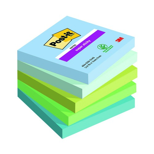Postit+Super+Sticky+Notes+Oasis+76mm+x+76mm+Pk5