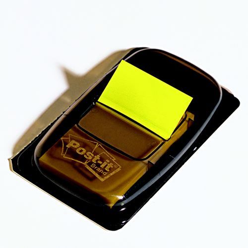 3M+PostIt+Index+25mm+1+Inch+Yellow+12x50+Tabs