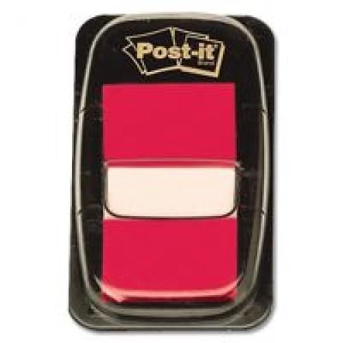 3M+PostIt+Index+25mm+1+Inch+Red+1x50+Tabs